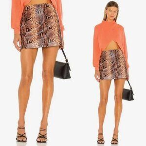Alice + Olivia Elana Vegan Leather Skirt